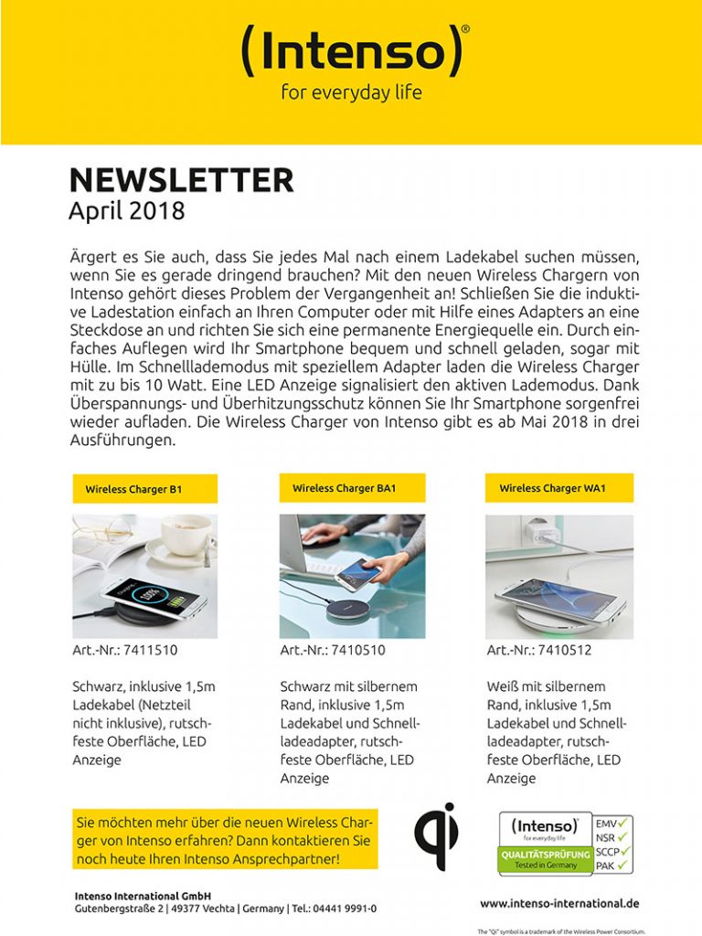 Newsletter April 2018